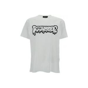Dsquared2 Cool Fit Tee - Witte T-shirts en Polos , White , Heren , Maat: L