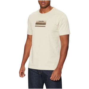 Calvin Klein, Heren, Tops, Beige, Maat: M Katoen,