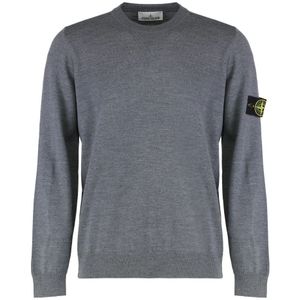 Stone Island, Heren, Truien, Grijs, Maat: S Wol,