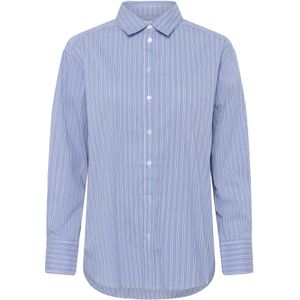 Saint Tropez, Dames, Blouses & Shirts, Blauw, Maat: L