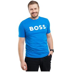 Hugo, Heren, Tops, Blauw, Maat: S Katoen,