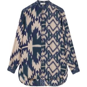 Pierre-Louis Mascia, Heren, Overhemden, Veelkleurig, Maat: XS Satijn,