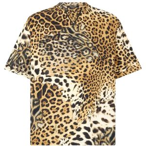 Roberto Cavalli, Heren, Tops, Bruin, Maat: S Katoen,