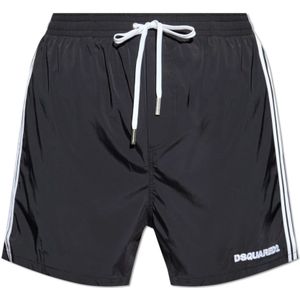 Dsquared2, Heren, Badkleding, Zwart, Maat: S