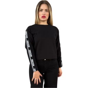 Moschino, Dames, Sweatshirts & Hoodies, Zwart, Maat: M