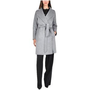 Max Mara Studio, Dames, Mantels, Grijs, Maat: 3XS Zijde,