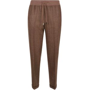 QL2 Quelledue, Dames, Broeken, Bruin, Maat: L Wol,