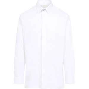 Givenchy - Overhemd - Wit - Katoen - Zilverkleurig 4G-logo