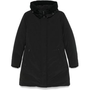 Woolrich, Dames, Mantels, Zwart, Maat: M Polyamide,