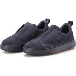 Santoni, Heren, Schoenen, Blauw, Maat: 41 1/2 EU Leer,