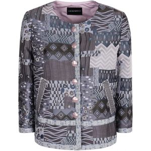 Emporio Armani, Dames, Jassen, Blauw, Maat: S Katoen,