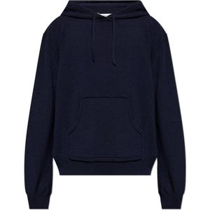 Maison Margiela, Heren, Sweatshirts & Hoodies, Blauw, Maat: L Wol,