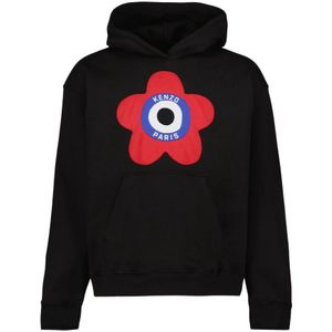 Kenzo, Heren, Sweatshirts & Hoodies, Zwart, Maat: L Katoen,