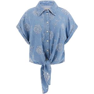 Cropped Overhemd Denim