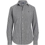 Polo Ralph Lauren - Blouse - Zwart/Wit - Klassieke Blouse - Lange Mouw