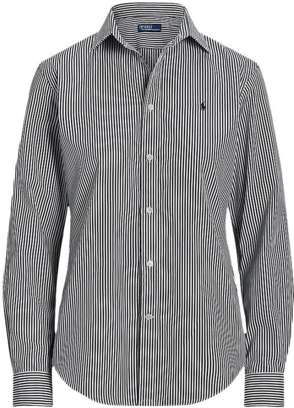 Polo Ralph Lauren - Blouse - Zwart/Wit - Klassieke Blouse - Lange Mouw