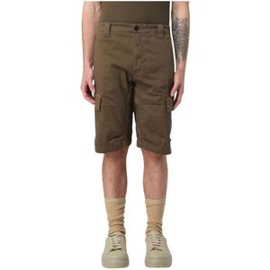 C.p. Company, Heren, Korte broeken, Groen, Maat: XS Leer,