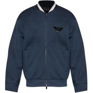 Emporio Armani, Heren, Sweatshirts & Hoodies, Blauw, Maat: 2XL Jersey,