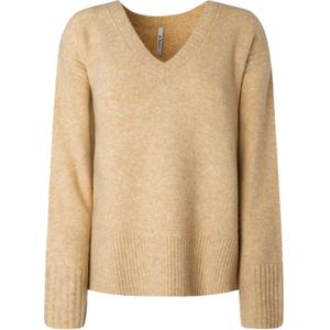 Pepe Jeans, Dames, Truien, Beige, Maat: XS Wol,