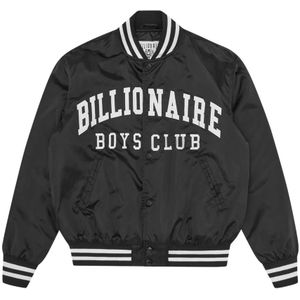 Billionaire, Heren, Jassen, Zwart, Maat: S Satijn,