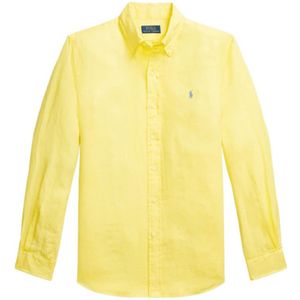 Polo Ralph Lauren - Casual Overhemd - Geel - Katoen - Slim Fit