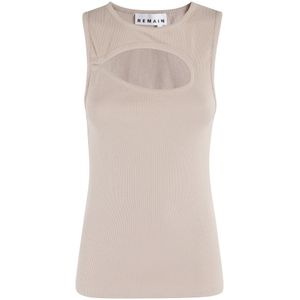Remain Birger Christensen, Dames, Tops, Bruin, Maat: S Katoen,