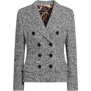 Dolce & Gabbana, Dames, Mantels, Grijs, Maat: XS