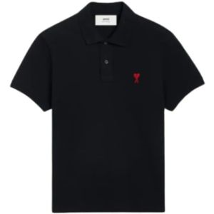 Ami Paris, Heren, Tops, Zwart, Maat: S Katoen,