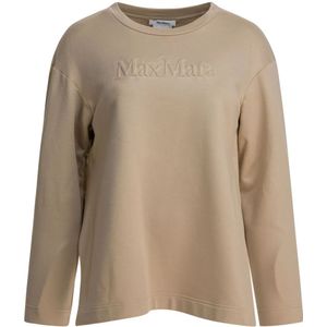 Max Mara, Dames, Sweatshirts & Hoodies, Beige, Maat: S Katoen,