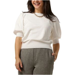 Minus Liva Knit Tee Tops T-shirts Dames - Shirt - Gebroken wit