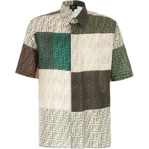 Fendi, Heren, Overhemden, Veelkleurig, Maat: M