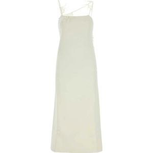Jil Sander, Dames, Jurken, Wit, Maat: 2XS Viscose,
