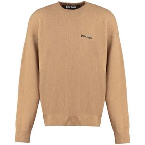 Palm Angels, Heren, Truien, Bruin, Maat: XL Wol,