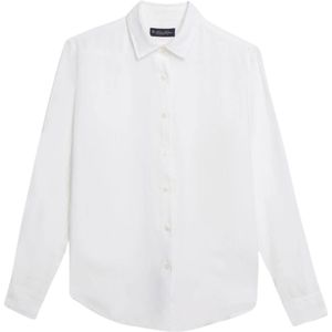 Brooks Brothers, Dames, Blouses & Shirts, Wit, Maat: L Linnen,
