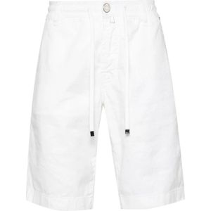 Jacob Cohën, Heren, Korte broeken, Wit, Maat: W35 Katoen,