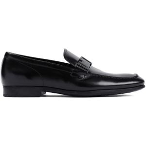 Tod's Zwarte Leren Loafers Stijlvolle Instappers , Black , Heren , Maat: 41 EU