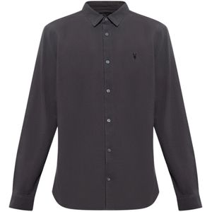 AllSaints, Heren, Overhemden, Grijs, Maat: XL Katoen,