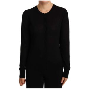 Dolce & Gabbana, Dames, Truien, Zwart, Maat: M Wol,