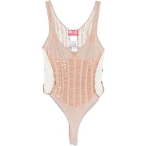 Diesel, Dames, Tops, Beige, Maat: S Katoen,