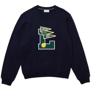 Lacoste, Heren, Sweatshirts & Hoodies, Blauw, Maat: S Katoen,