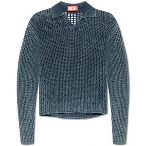 Diesel, Heren, Truien, Blauw, Maat: XL Katoen,