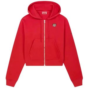 Kenzo, Dames, Sweatshirts & Hoodies, Rood, Maat: M Katoen,
