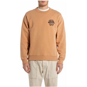 Replay - Sweatshirt - Bruin - Katoen