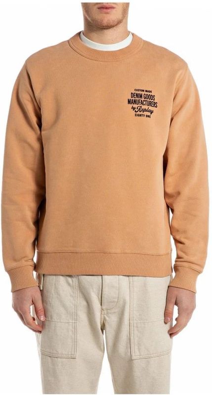 Replay - Sweatshirt - Bruin - Katoen