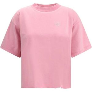 Balenciaga, Dames, Tops, Roze, Maat: S Katoen,