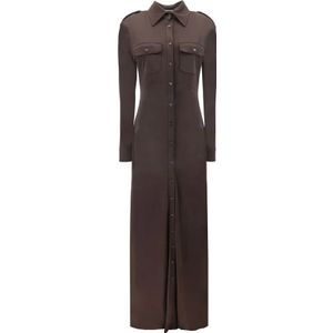 Tom Ford, Dames, Jurken, Bruin, Maat: S