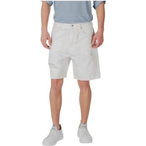 Gianni Lupo, Heren, Korte broeken, Wit, Maat: L Katoen,