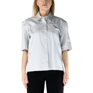 TheLatest, Dames, Blouses & Shirts, Wit, Maat: XS Katoen,