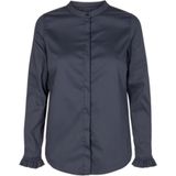 MOS MOSH - Blouse - Marine - Klassieke Blouse - Lange Mouw
