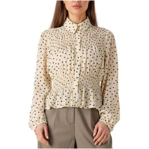 Second Female, Dames, Blouses & Shirts, Beige, Maat: L
